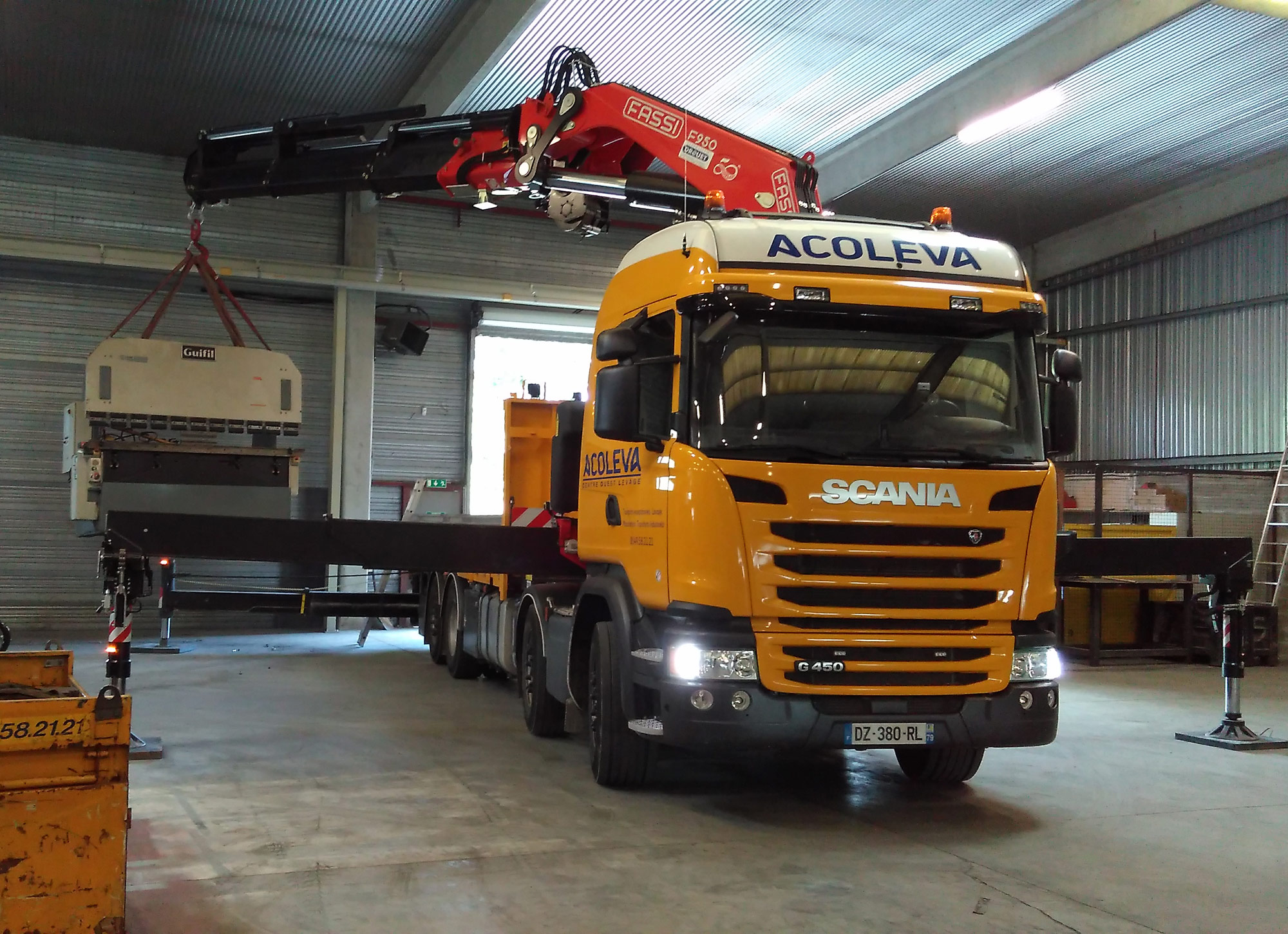 Intervention du Camion bras de grue