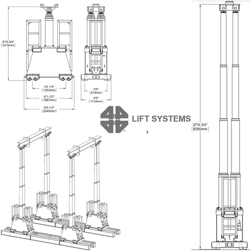 Plan du Portique hydraulique 24A/48A