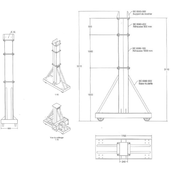 Plan du Portique roulant 5T