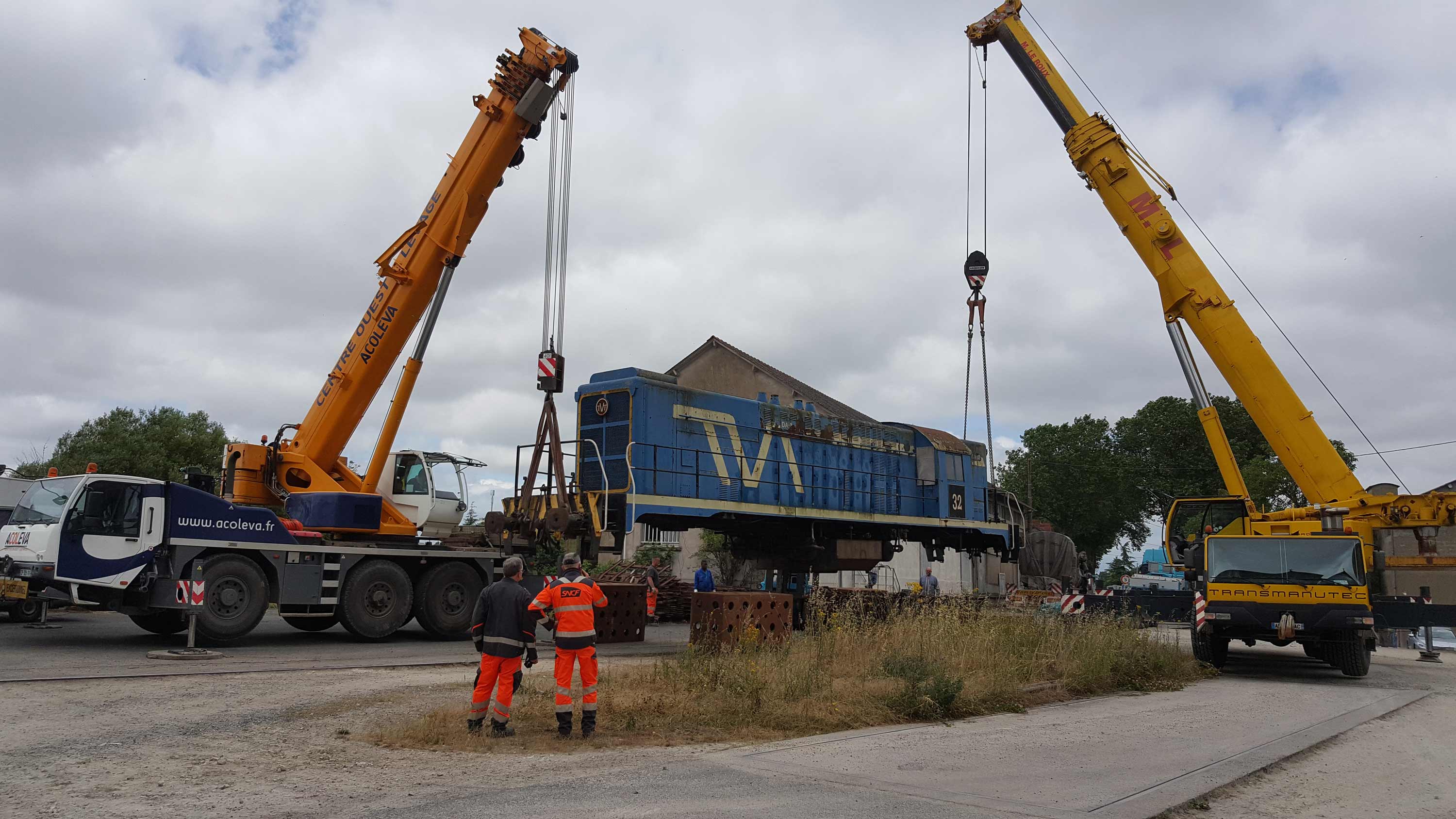 Grue de levage 60 T en intervention