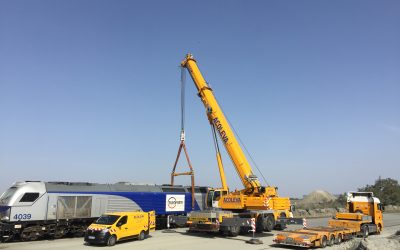 Levage d’une locomotive de 120 tonnes  à Thouars (79)